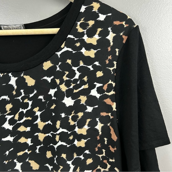 Vince Camuto Animal Print High Low Shirt Size - Picture 4 of 11